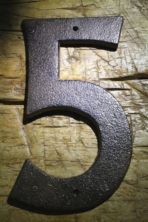 rustic brown cast iron metal house number 1|Brown Cast Iron House Numbers .